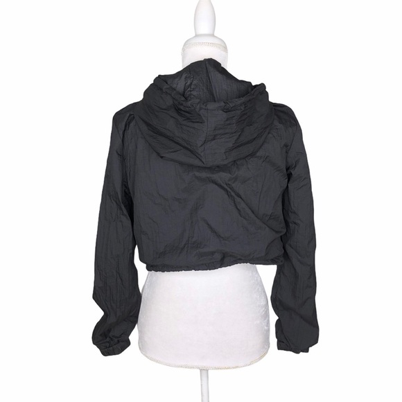 American Apparel black cropped windbreaker jacket medium - Picture 8 of 13
